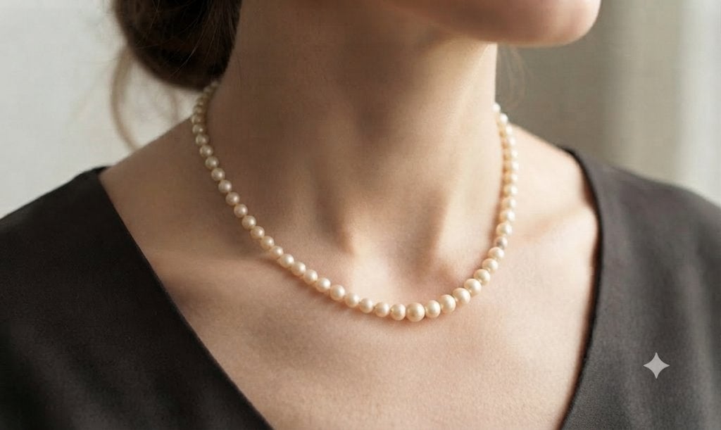 Prachtige Vintage Authentieke Parelketting 2 x zilveren Slot, Wit, Ophalen of Verzenden, Zo goed als nieuw, Steen of Mineraal