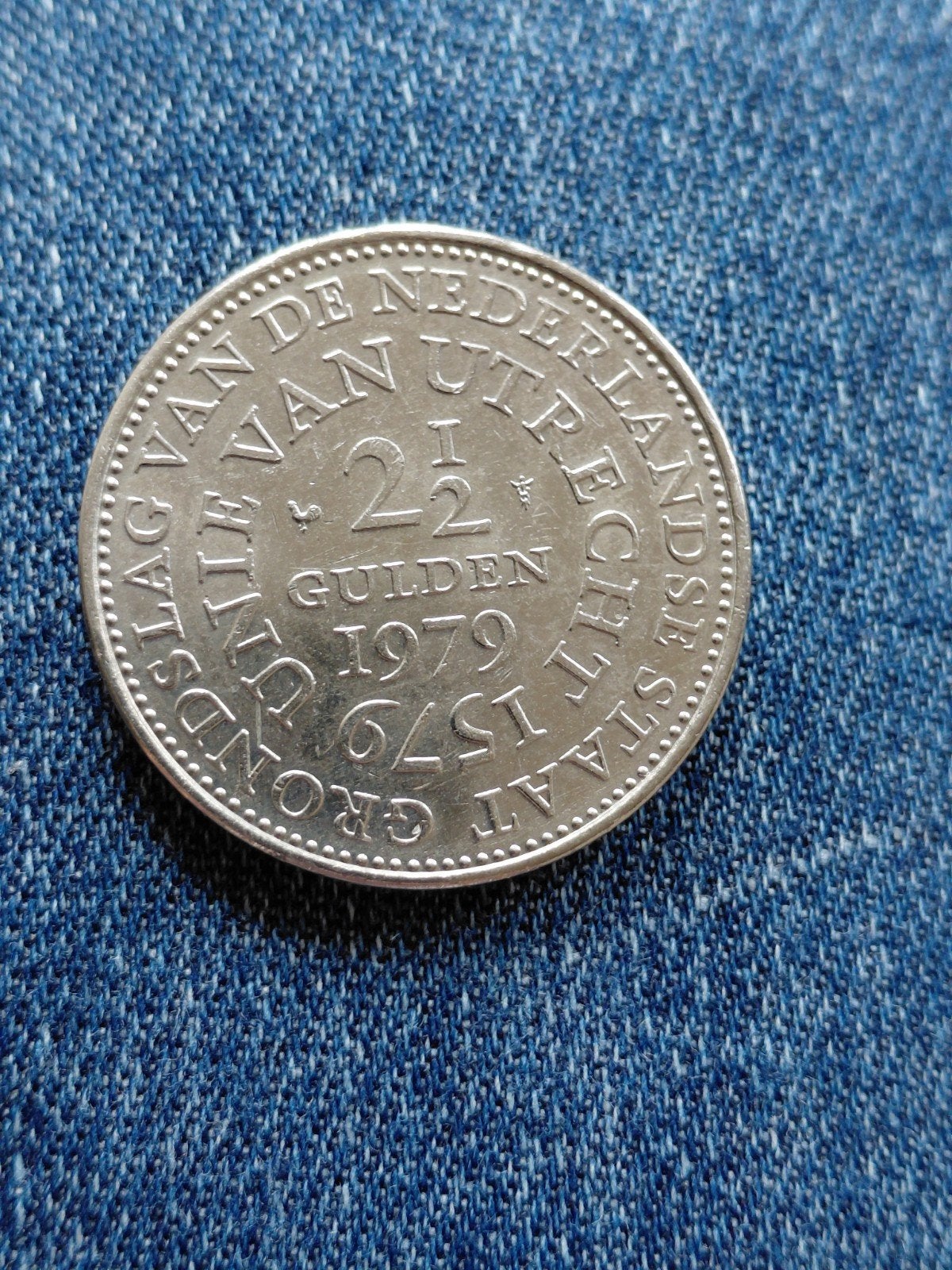 2½ Gulden Juliana 1979 - Unie van Utrecht, Postzegels en Munten, Koningin Juliana, Zilver, Ophalen of Verzenden, Losse munt