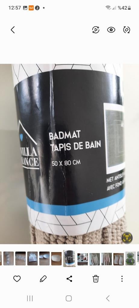 Nieuwe badmat 50x80 cm met antislip, Ophalen of Verzenden