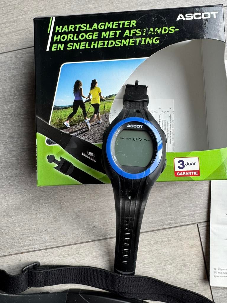 Nieuw Ascot hartslagmeter met horloge, Ophalen of Verzenden, Nieuw, Overige merken, Met borstriem