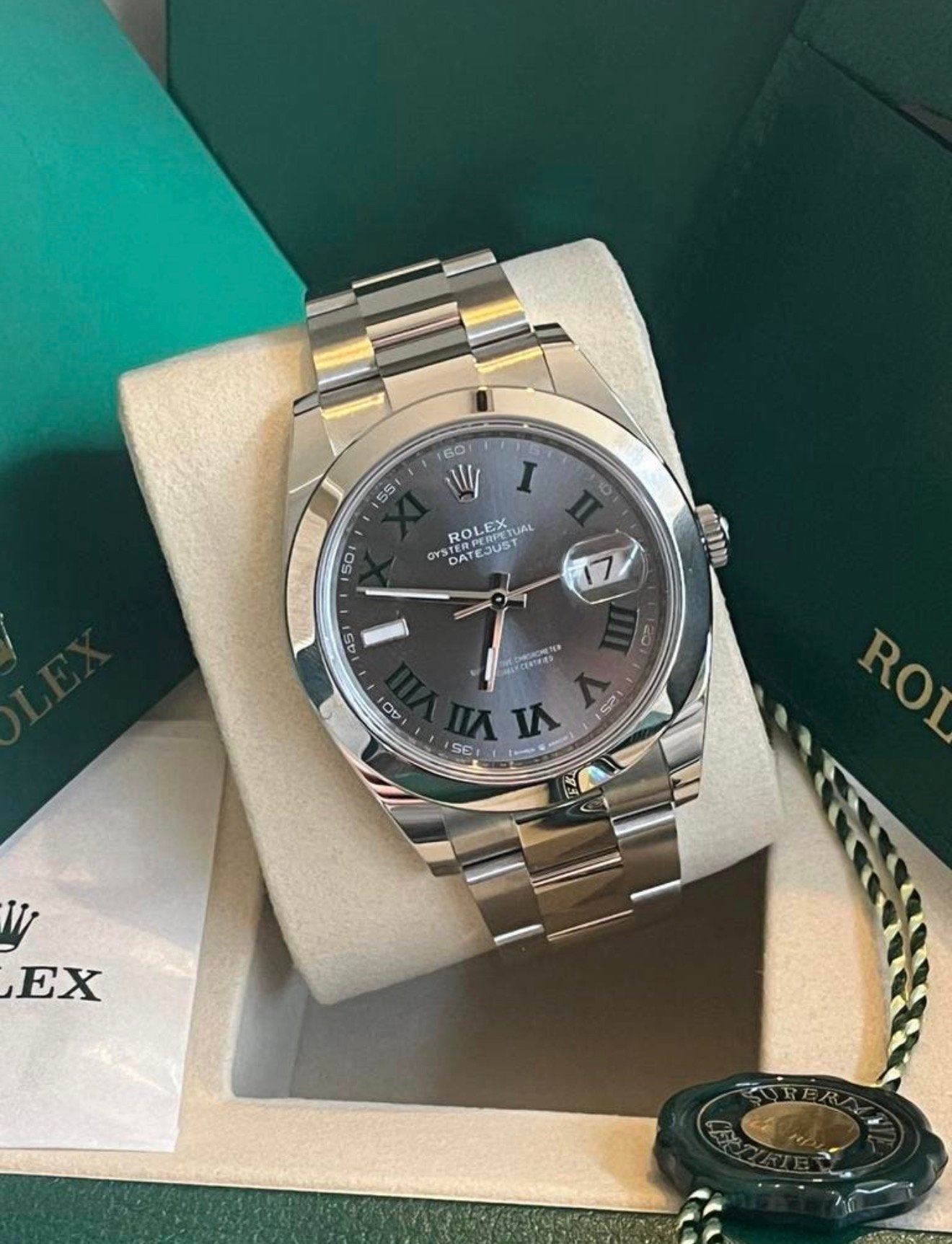 Rolex Datejust 126300 wimbledon (2026) NEW, Sieraden, Tassen en Uiterlijk, Horloges | Heren, Ophalen, Zo goed als nieuw, Staal