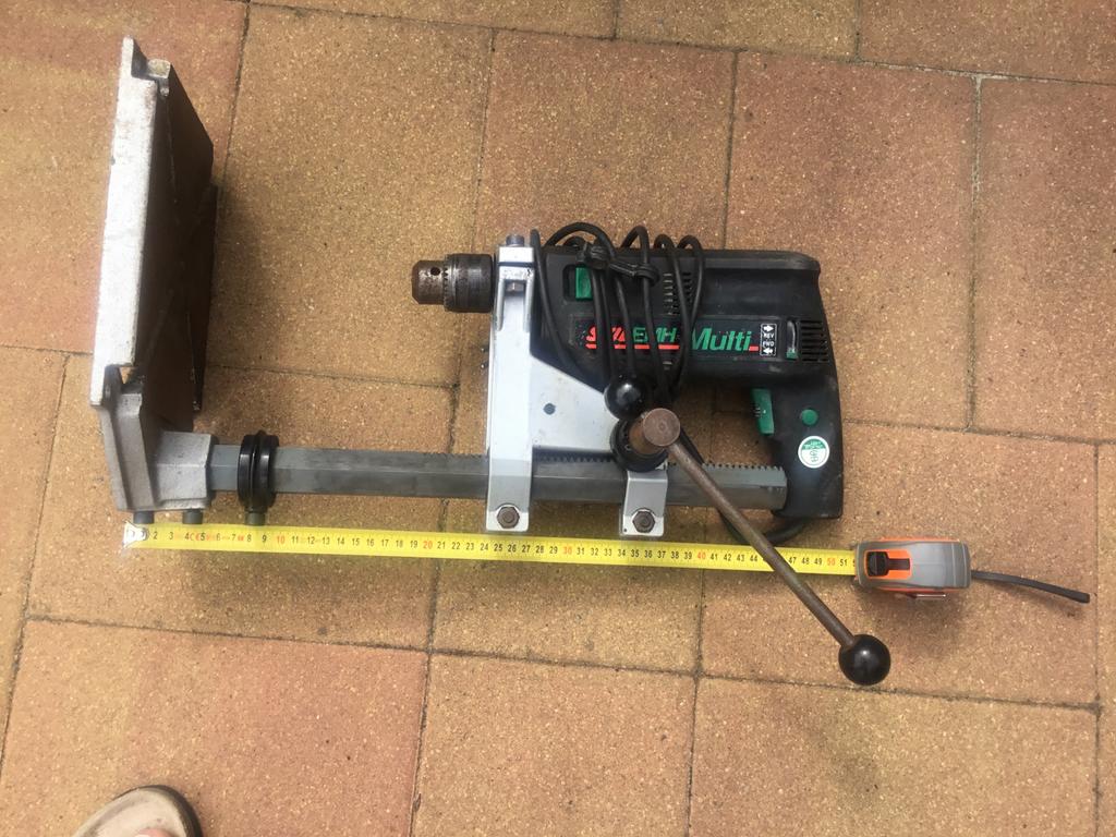 Zware Boormachine met Boorstandaard - Krachtig en Compleet, Variabele snelheid, Ophalen, Boormachine, Gebruikt