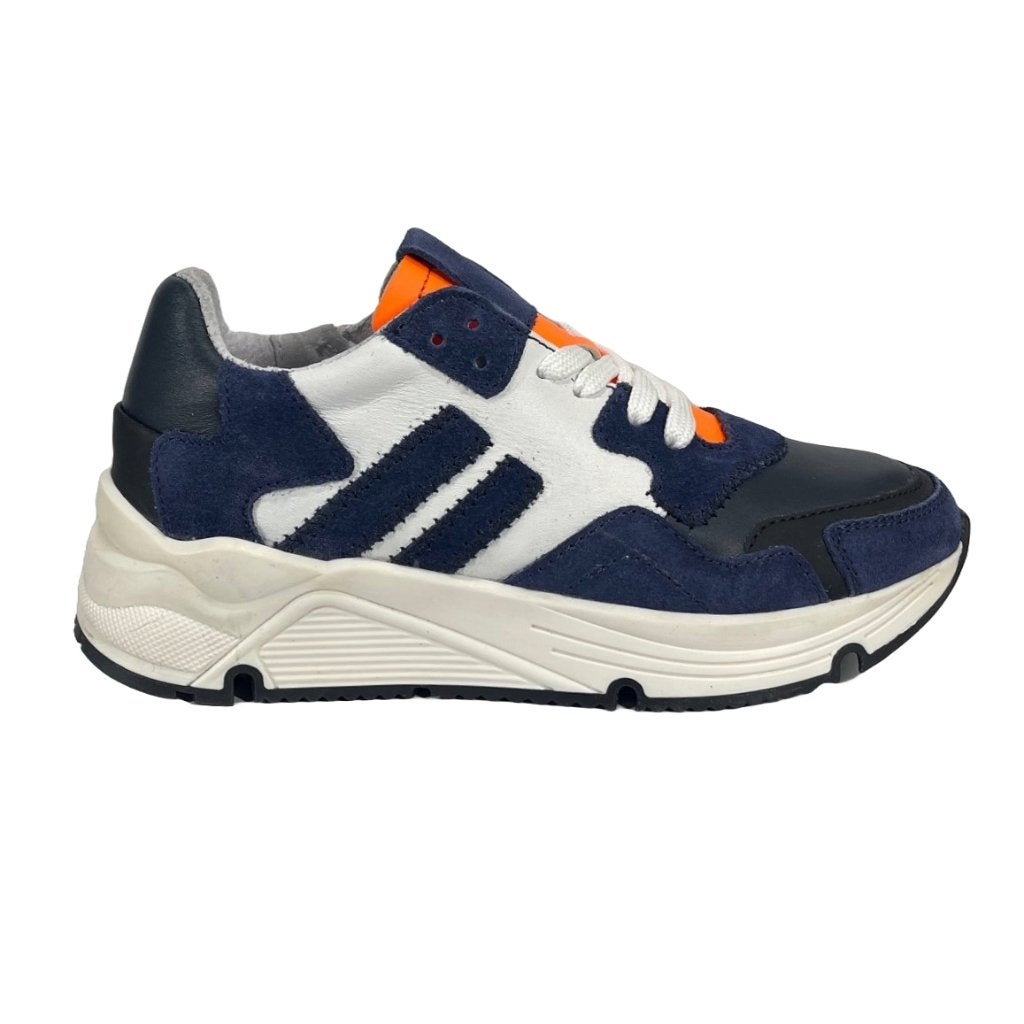 JOPPER maat 35 lerensneaker/rits wit/blauw gratis verzenden, Elzenweg 19 Waalwijk, JOPPER BY HIP, Verzenden, Schoenen