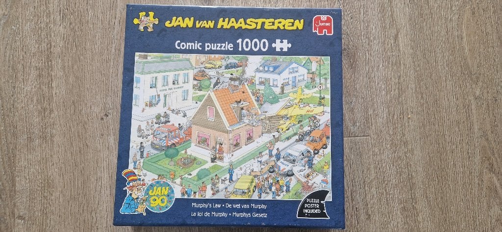 Jan van Haasteren De wet van Mirphy, Ophalen of Verzenden, 500 t/m 1500 stukjes, Zo goed als nieuw, Legpuzzel