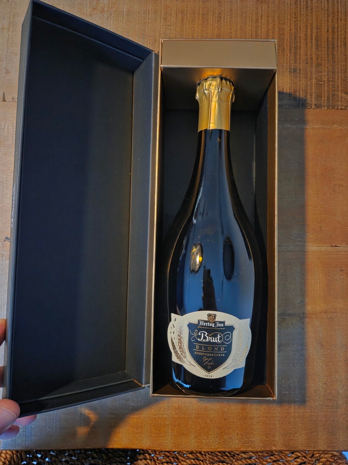 Hertog Jan Brut Blond in luxe geschenkverpakking, Ophalen of Verzenden, Zo goed als nieuw, Flesje(s), Hertog Jan