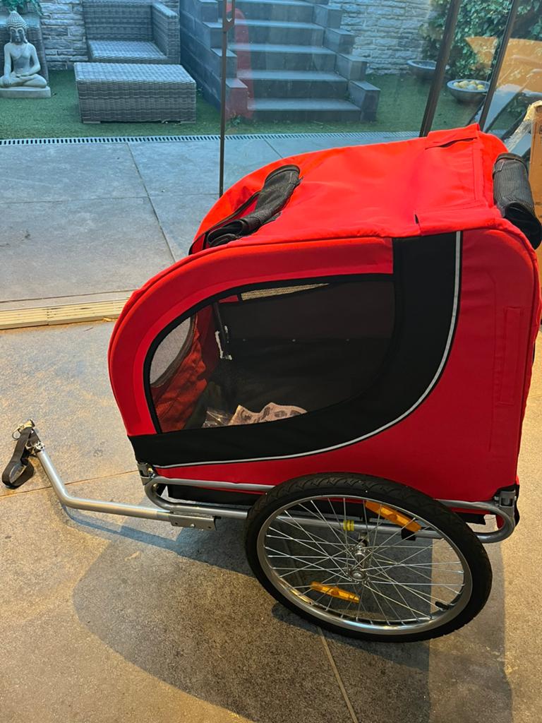 Hondenbuggy fietskar hond, Ophalen, Zo goed als nieuw, Hondenkar, Opvouwbaar
