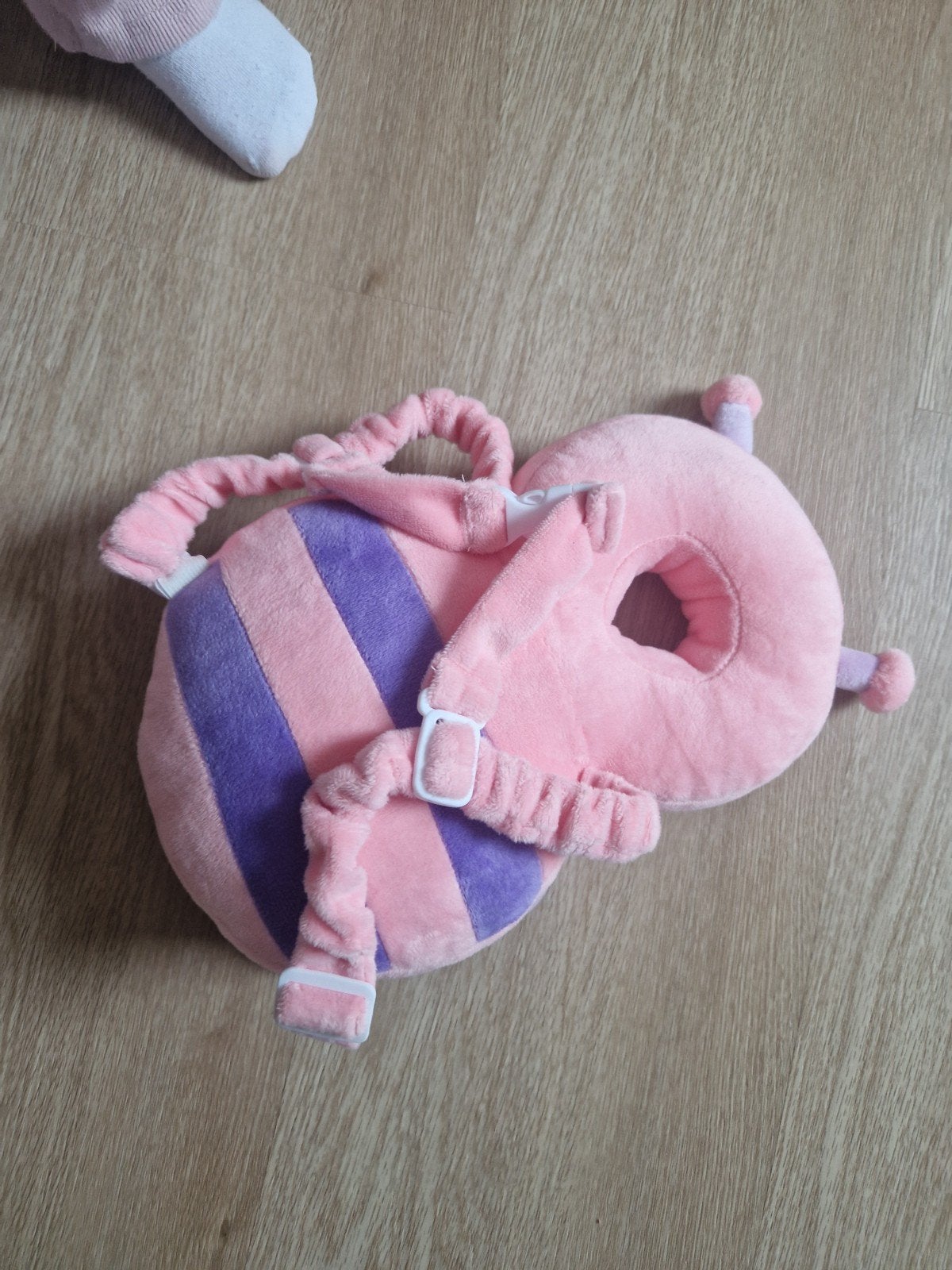 Baby Hoofdbeschermer / Valkussen - Roze Vlinder, Ophalen, Gebruikt