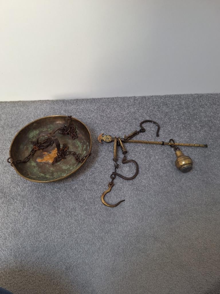 Koperen antieke weegschaal, Ophalen of Verzenden, Koper