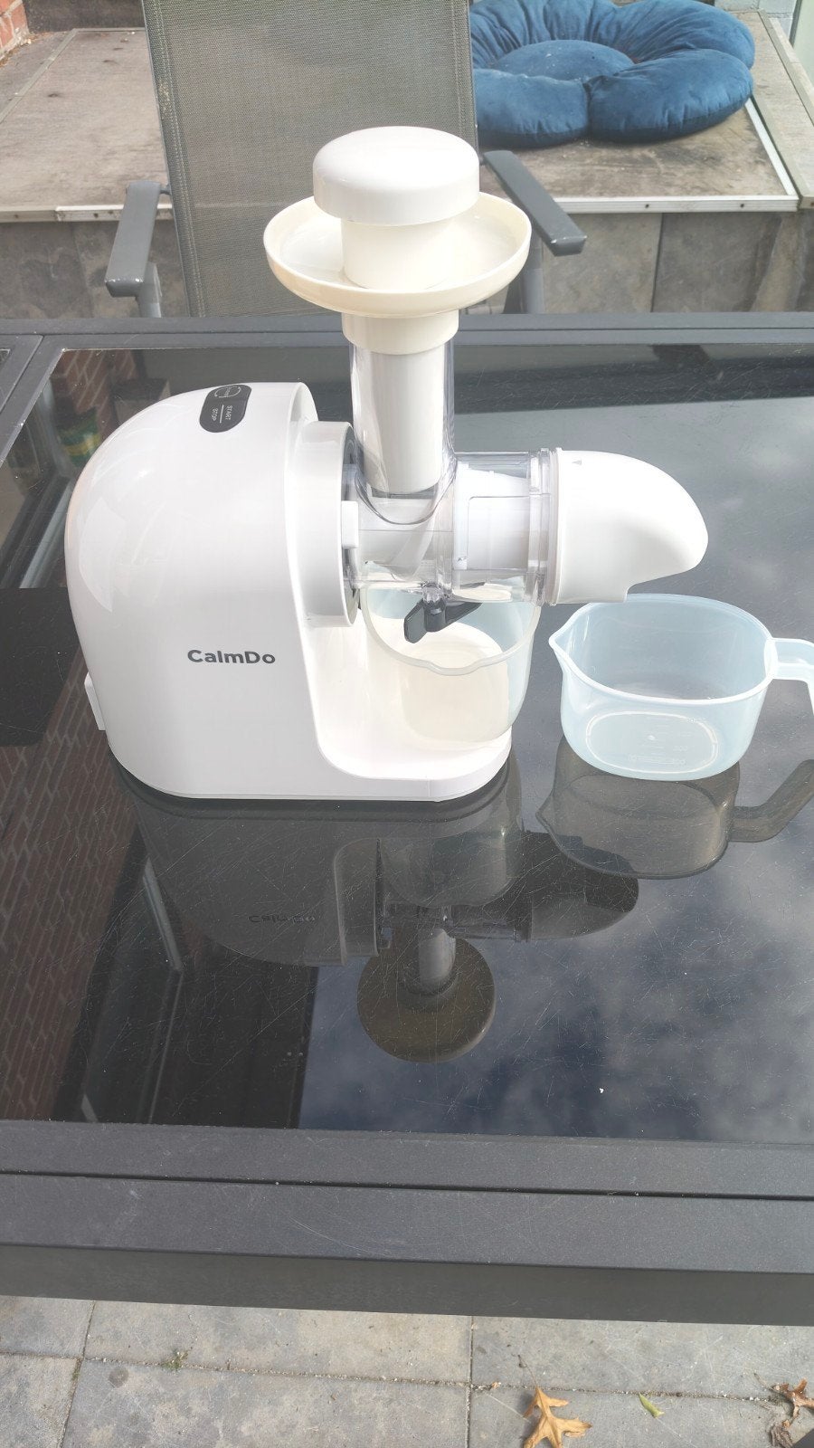 CalmDo Masticating Juicer E3C voor gezonde sappen, Ophalen of Verzenden, Zo goed als nieuw, Vaatwasserbestendig, 1 snelheid