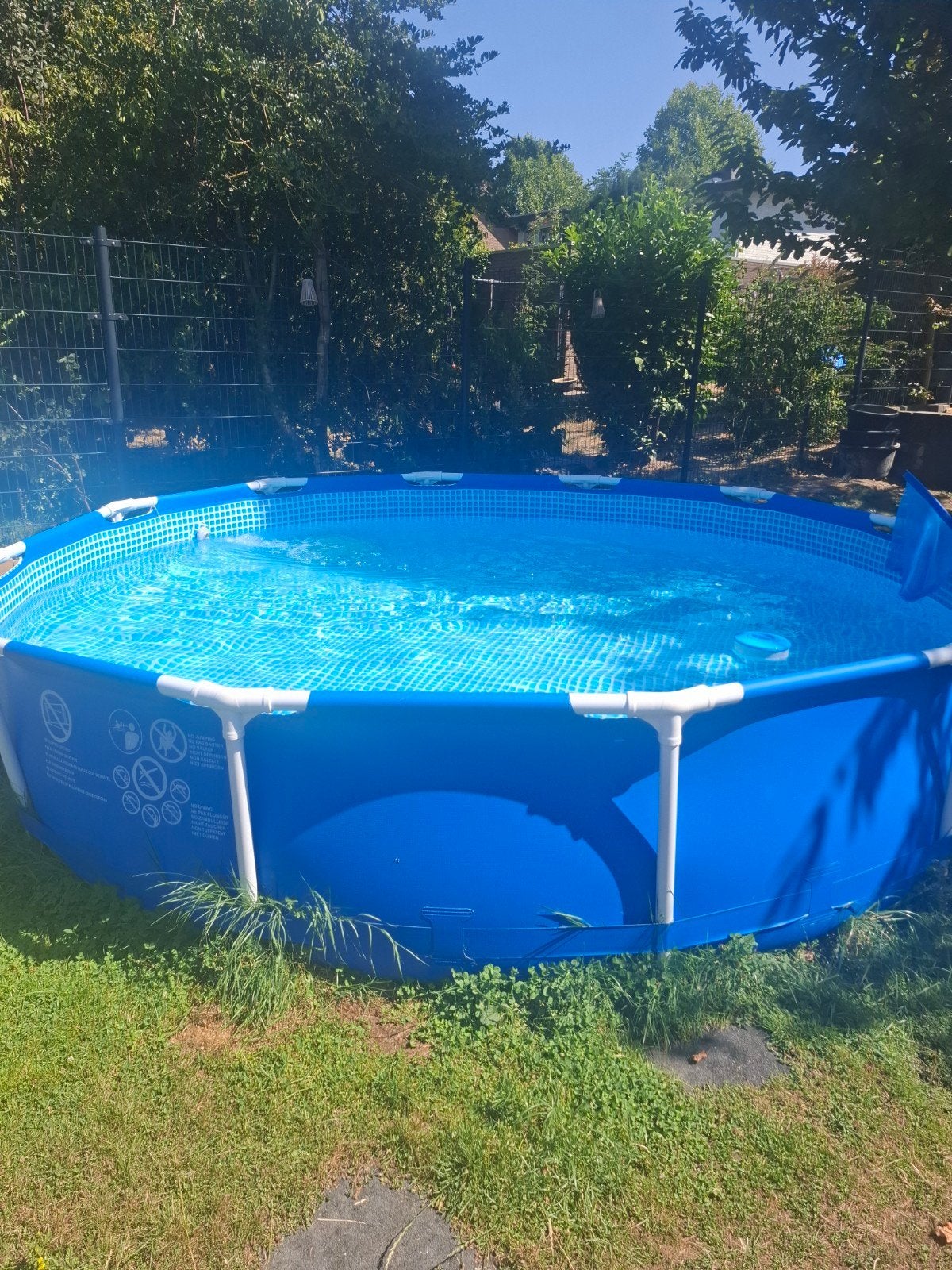 Intex Opzetzwembad 366x76cm met filterpomp en afdekzeil, Gebruikt, Minder dan 80 cm, Rond, 300 cm of meer