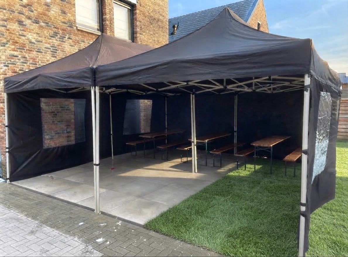 Te huur professionele easy up partytenten popup biertafel, Ophalen, Zo goed als nieuw, Overige