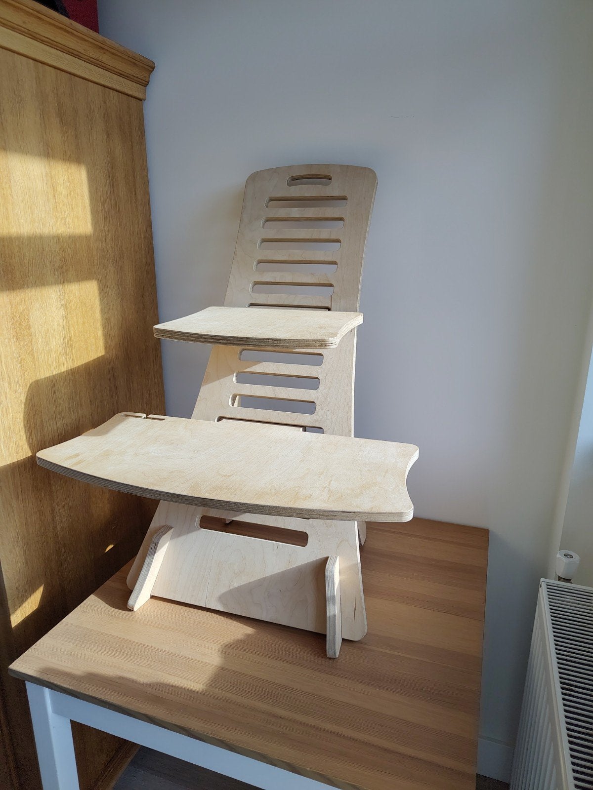 Verstelbaar houten stabureau - Ergonomisch & Duurzaam, Huis en Inrichting, Ophalen of Verzenden