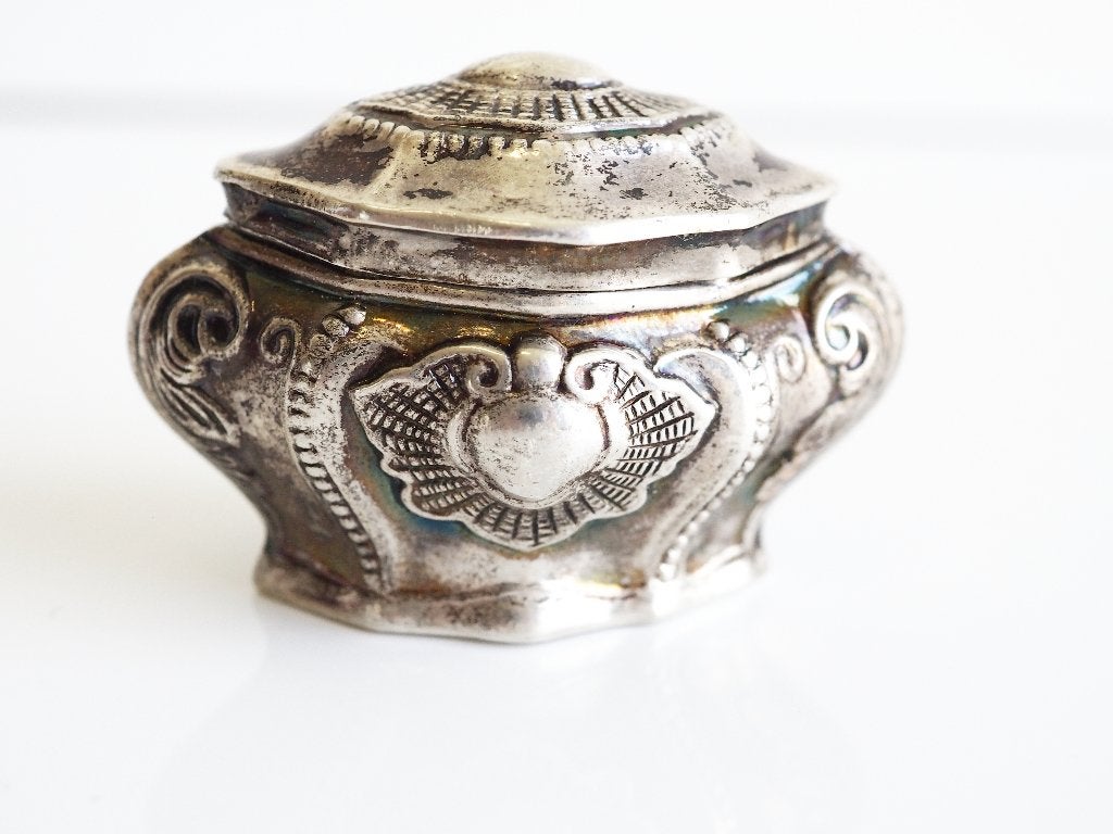 Zilveren loderijndoosje, Antiek en Kunst, Ophalen of Verzenden, Zilver