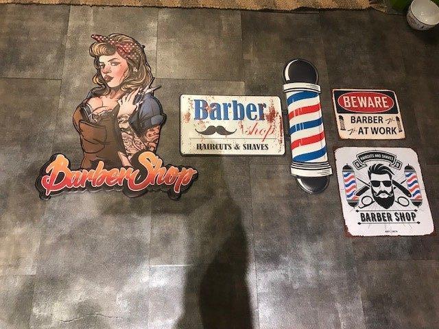 4 x blikken kappersbord, één koop, Ophalen of Verzenden