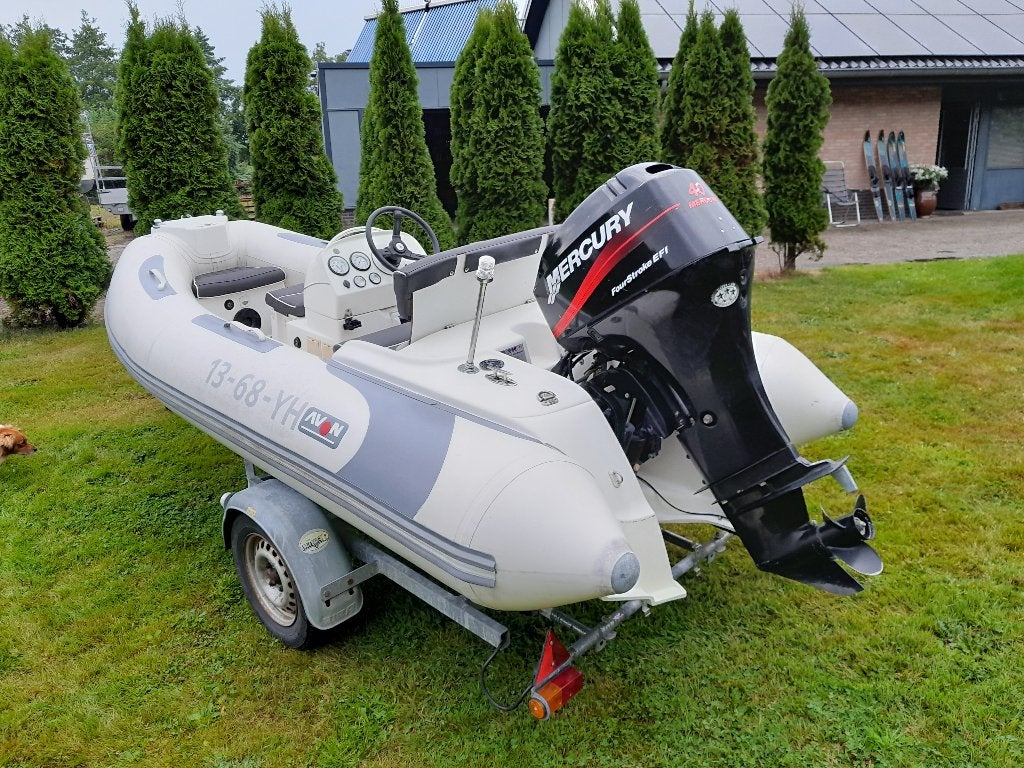 RIB Avon 360 40 PK Mercury 4-stroke, Watersport en Boten, Toilet, Buitenboordmotor, Rib, Zo goed als nieuw