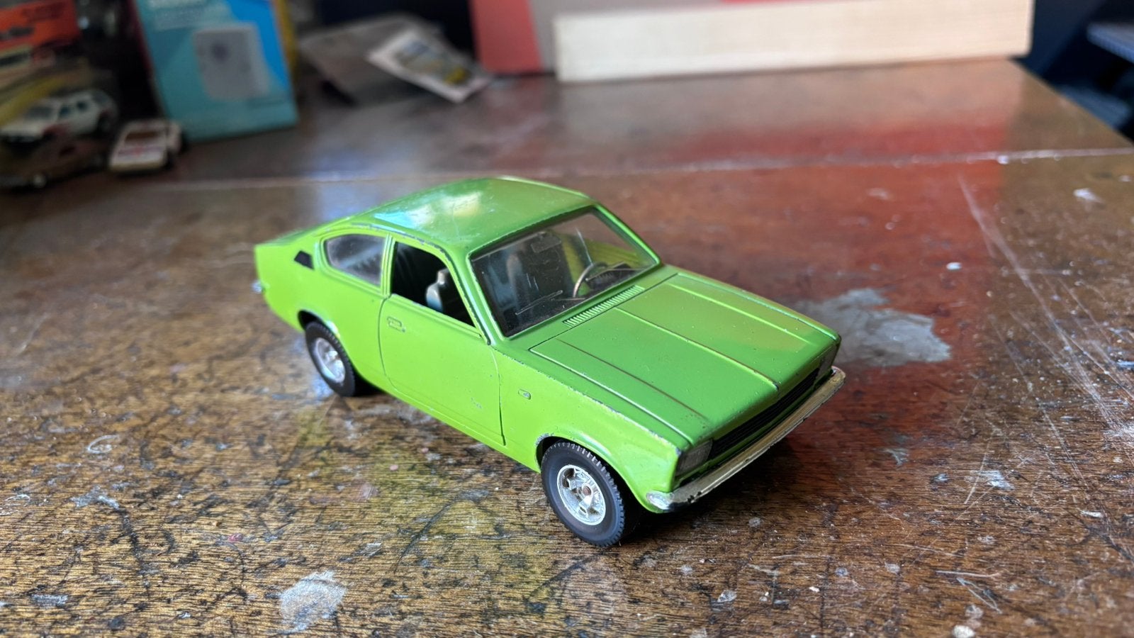 Burago Opel Kadett C coupe groen, Ophalen of Verzenden, Gebruikt, Auto, Bburago
