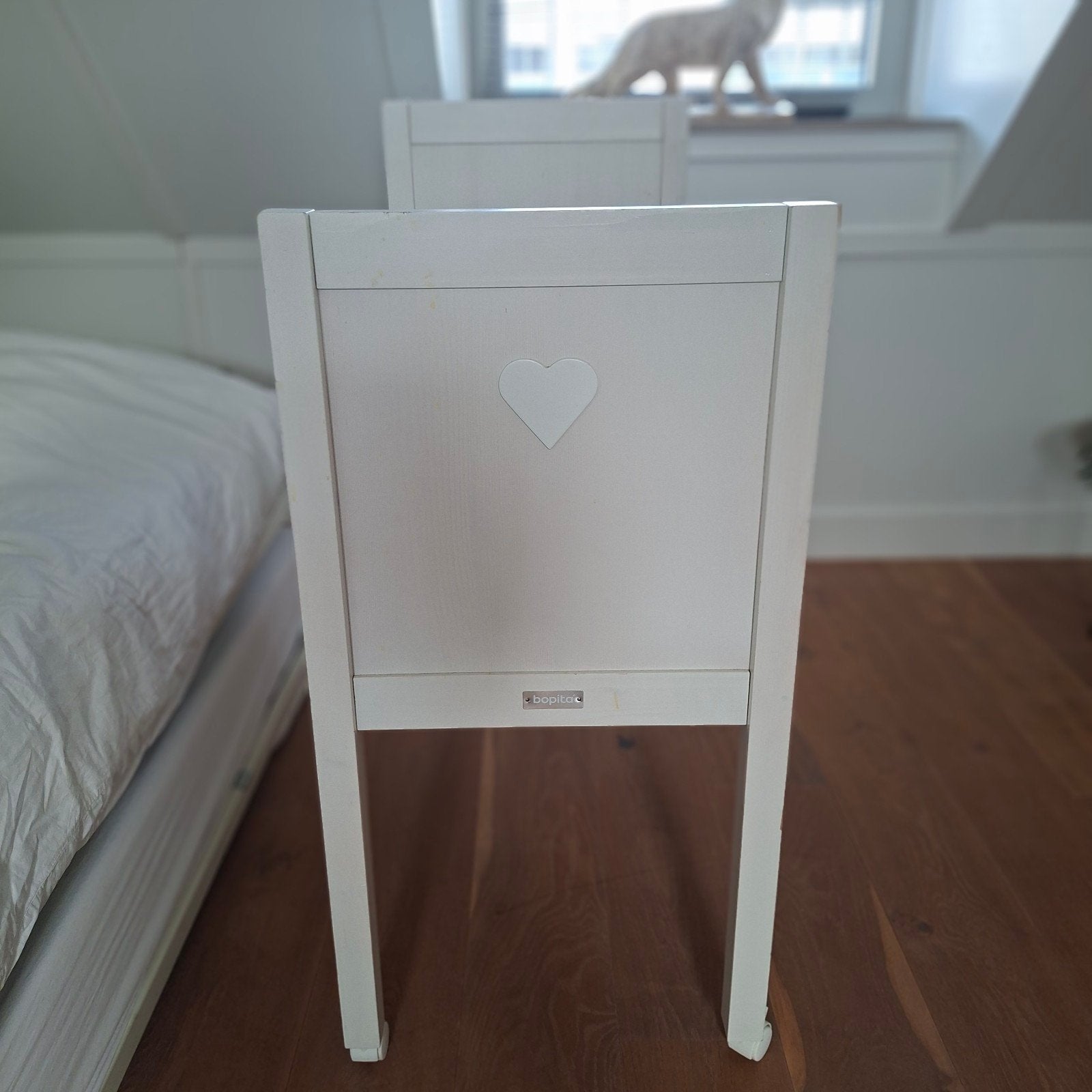 Bopita babybed met wieltjes en aankleedkussenhoezen, Kinderen en Baby's, Ophalen