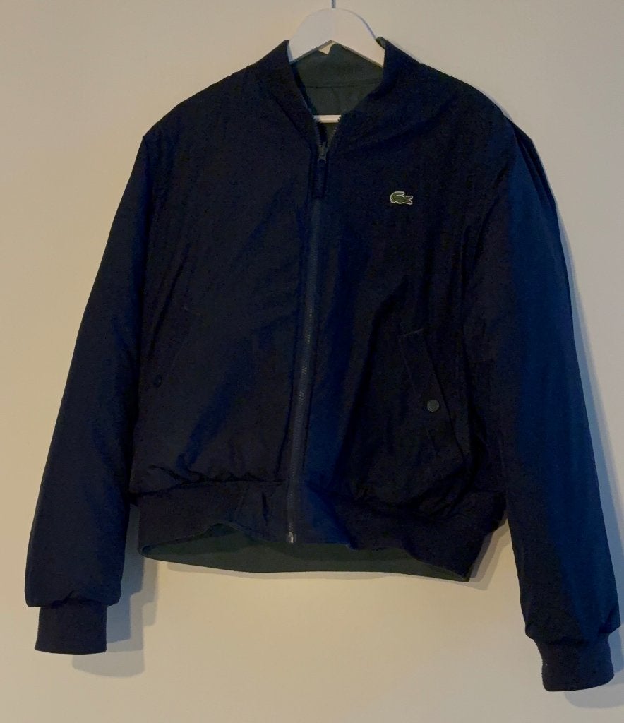 Lacoste bomber Jack omkeerbaar, Ophalen, Maat 52/54 (L), Blauw, Lacoste