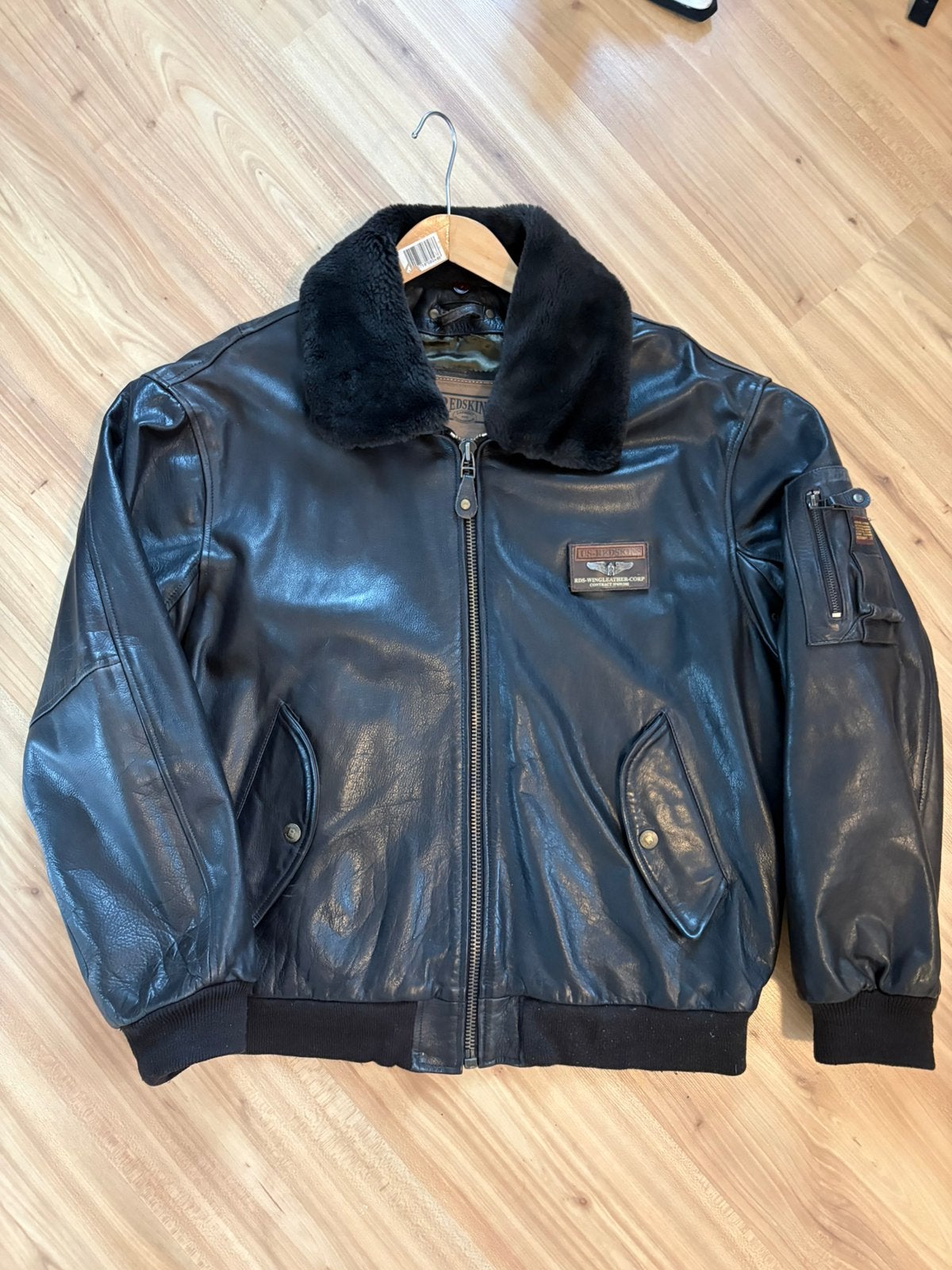 Redskins leren pilotenjas XL/XXL, Ophalen of Verzenden, Zo goed als nieuw, Maat 56/58 (XL), Bruin