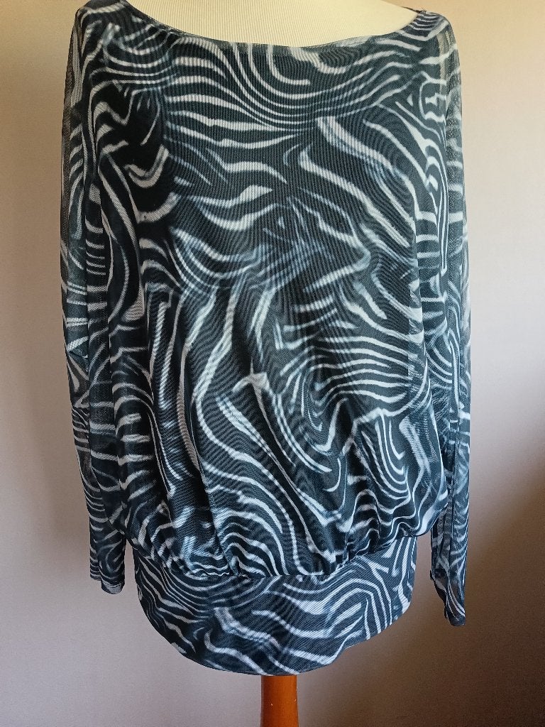 Nieuwe stretch top print, maat XL, Kleding | Dames, Tops, Blauw, Maat 46/48 (XL) of groter, Nieuw, Ophalen of Verzenden