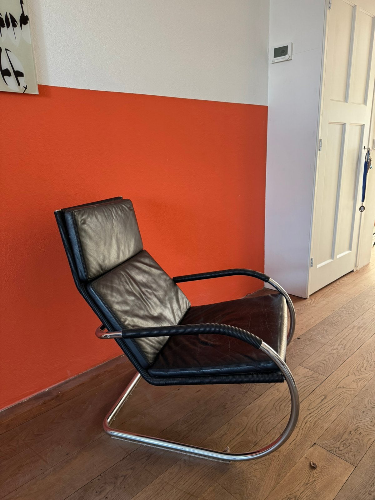 Tecta D35 Loungestoel – Anton Lorenz – Bauhaus Designicoon, Ophalen, Zo goed als nieuw, Leer, 50 tot 75 cm