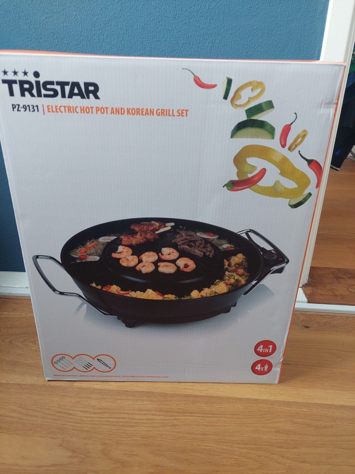 Tristar PZ-9131 Elektrische Hot Pot & Koreaanse Grill Set, Ophalen of Verzenden, Nieuw, 4 t/m 7 personen