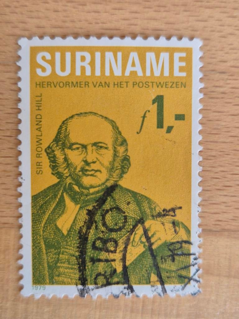 Suriname 1979 Sir Rowland Hill, Postzegels en Munten, Ophalen of Verzenden, Gestempeld