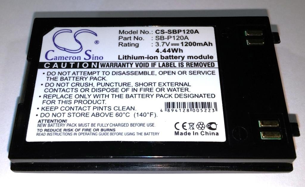 Samsung SB-P120A Cameron CS-SBP120A 3.7V 1200mA Li-ion Accu, Ophalen of Verzenden, Nieuw, Oplaadbaar