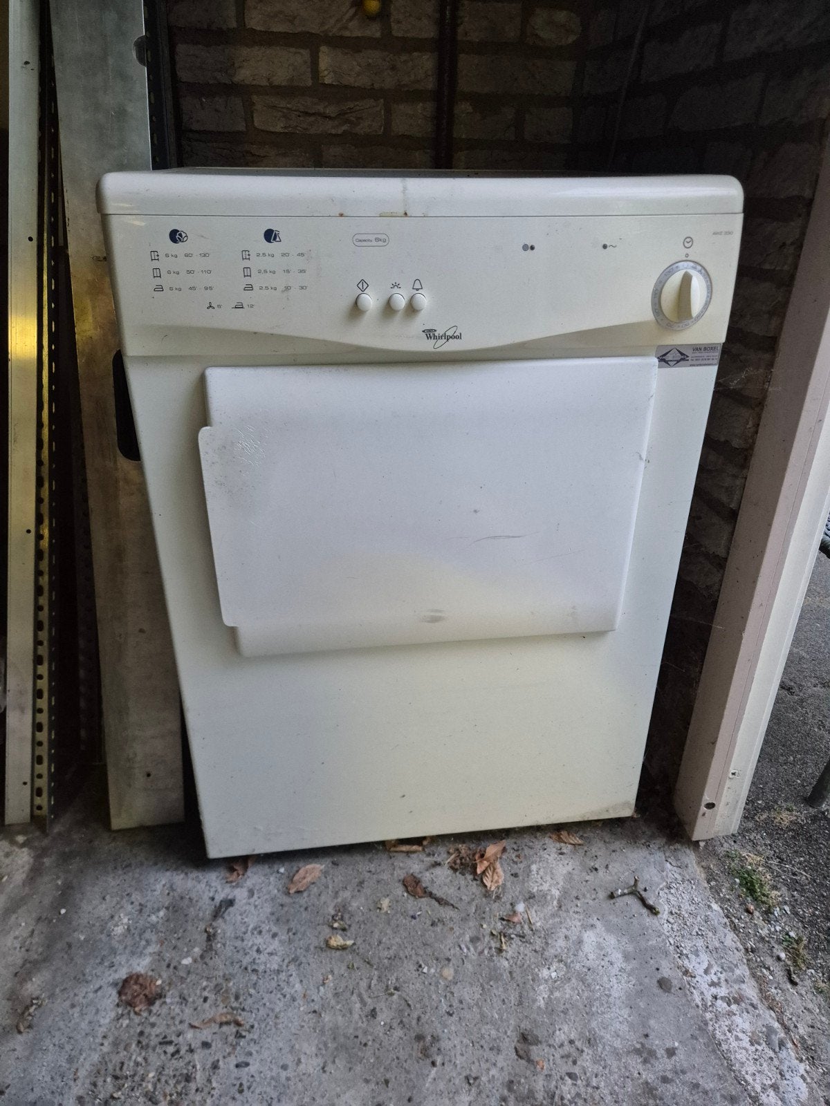Whirlpool wasdroger - Goede staat, Ophalen, 85 tot 90 cm