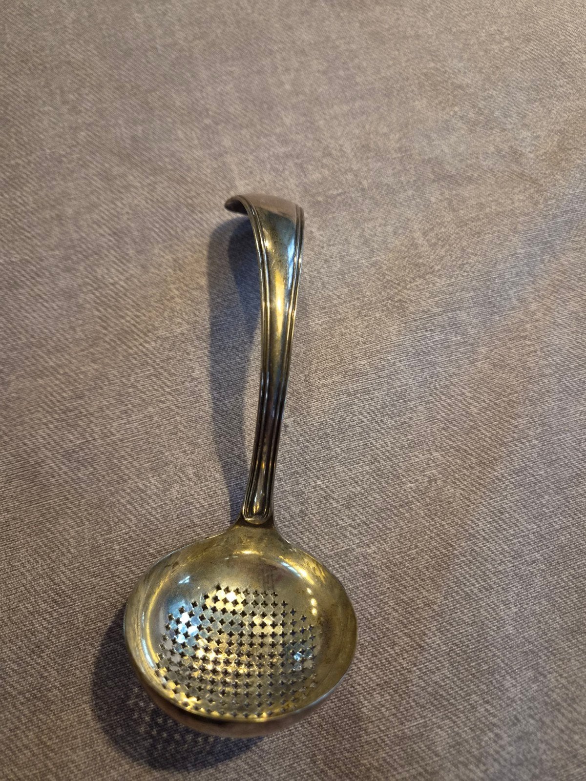 Antiek zilveren strooilepel  uit 1897, Ophalen of Verzenden, Zilver