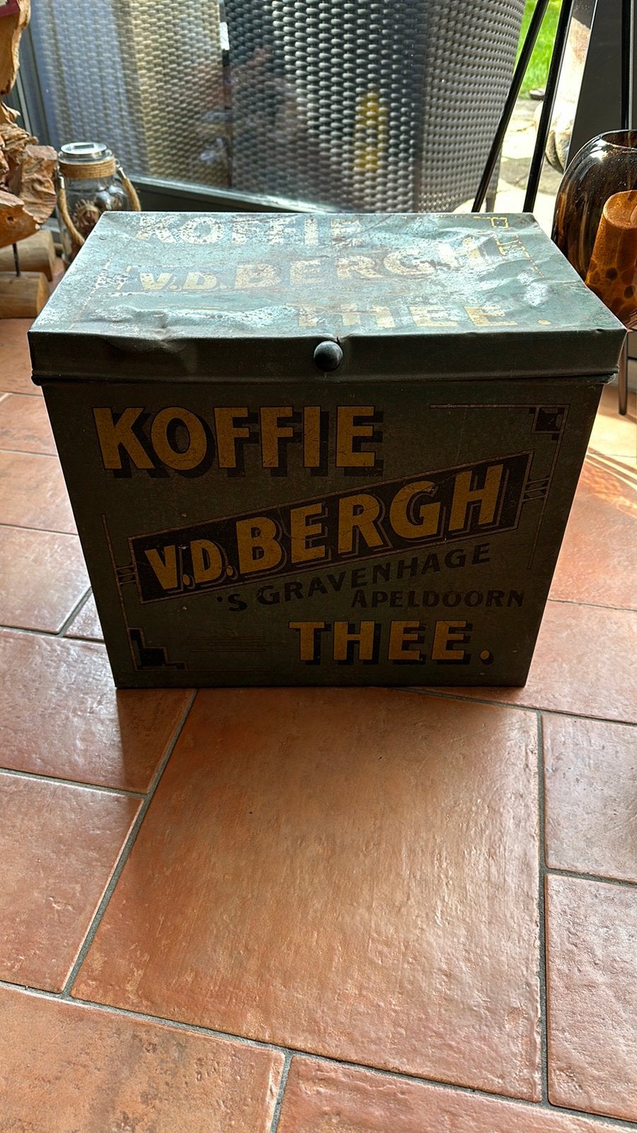 V.d.  Bergh koffie thee winkelblik, Verzamelen, Ophalen, Gebruikt, Koffie, Overige merken