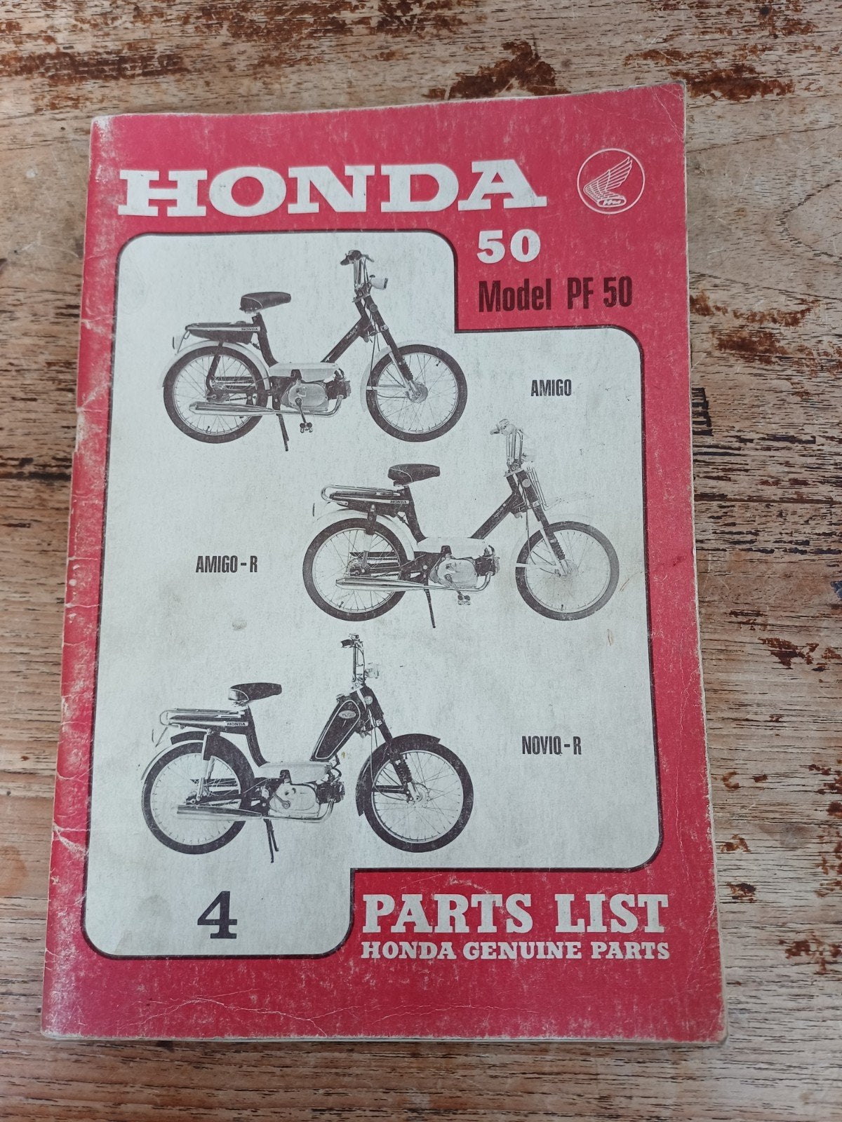 Origineel onderdelenboekje Honda PF50 Amigo Novio, Ophalen of Verzenden, Gebruikt