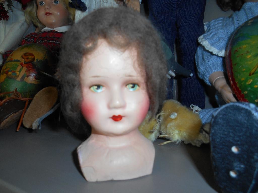 schattig antiek kopje papier mache 15 e, Ophalen of Verzenden