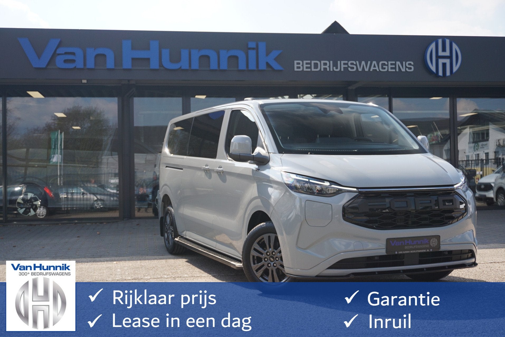 Ford Transit Custom 320L 2.5 PHEV 233PK Dubbel Cabine JWR Ed, Auto's, Gebruikt, 4 cilinders, 14 km/l, Bedrijf
