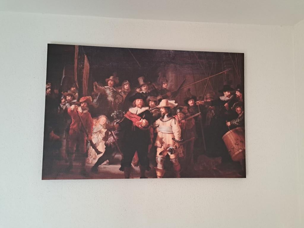 De Nachtwacht Canvas Print - 75x115 cm, Ophalen