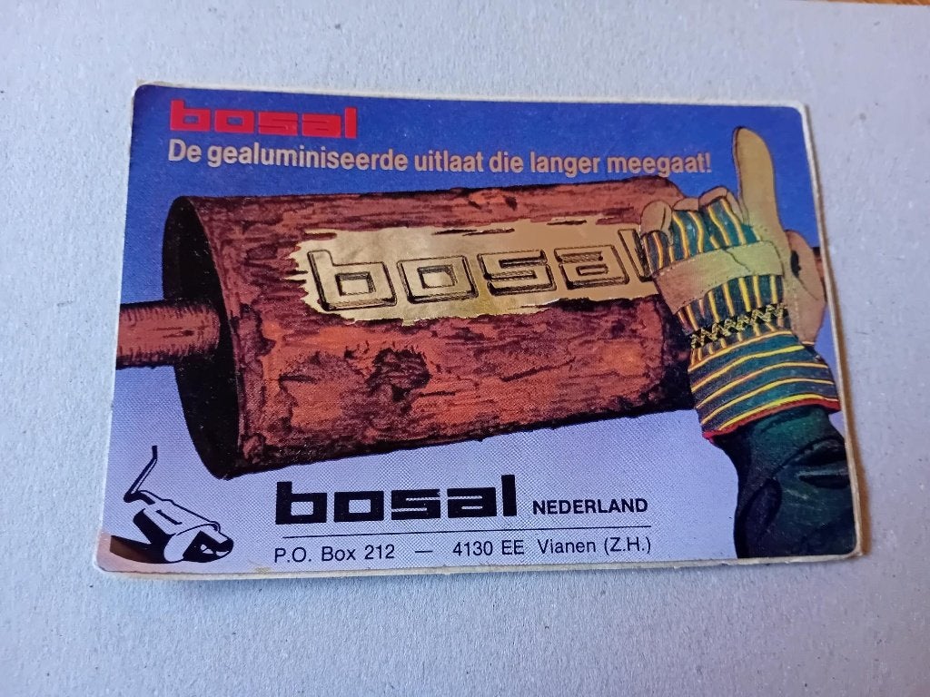 Bosal sticker met uitlaat W&S Automaterialen Rotterdam 13x9c, Ophalen of Verzenden, Zo goed als nieuw, Bedrijf of Vereniging