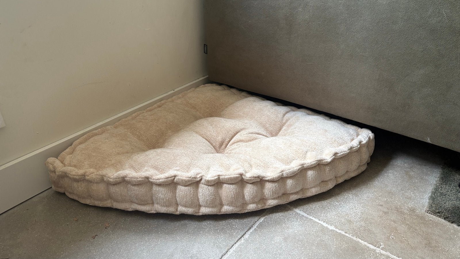 Zitkussen of kussen voor kat/hond, Huis en Inrichting, Woonaccessoires | Kussens, Gebruikt, Beige, Ophalen of Verzenden, Overige vormen