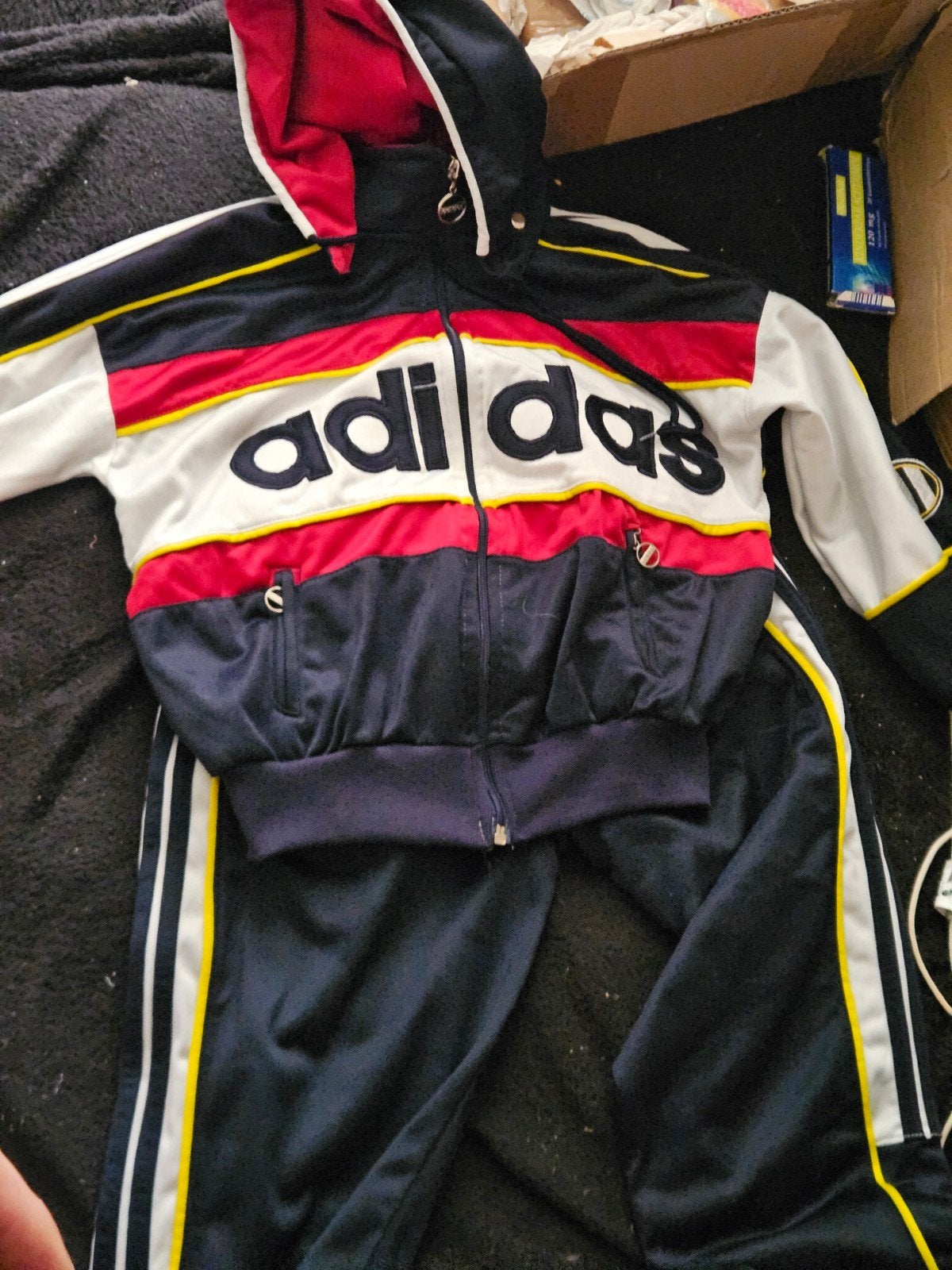 Vintage Adidas Trainingspak Maat S, Overige typen, Ophalen of Verzenden, N.v.t, Meerkleurig