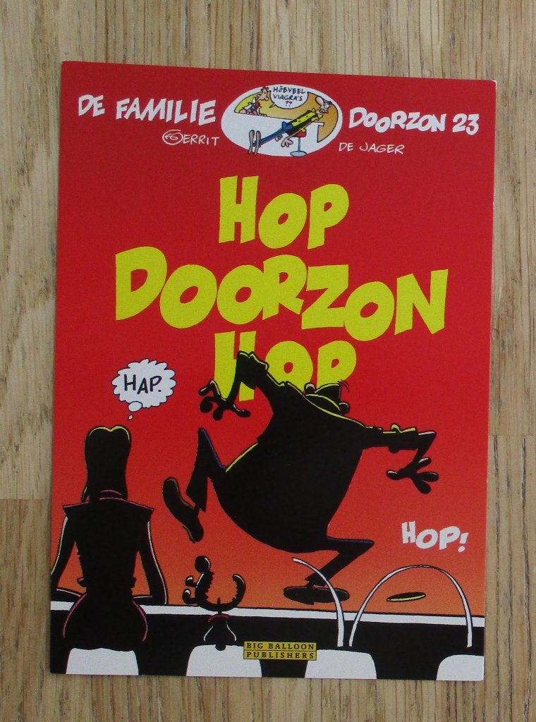 ansichtkaart familie Doorzon Gerrit de Jager strip, Ophalen of Verzenden, 1980 tot heden, Ongelopen, Overige thema's