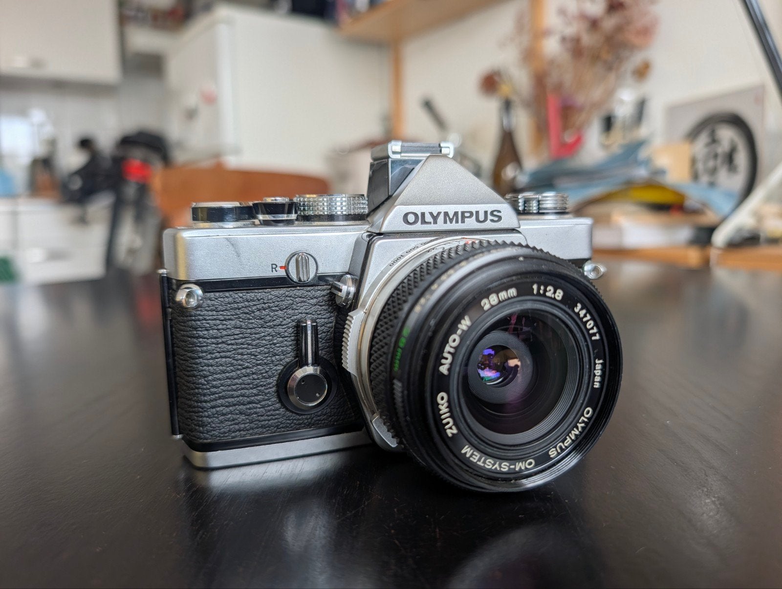 Olympus OM1 met Zuiko 28mm f2.8 lens, perfecte staat, Ophalen of Verzenden, Gebruikt, Spiegelreflex, Olympus