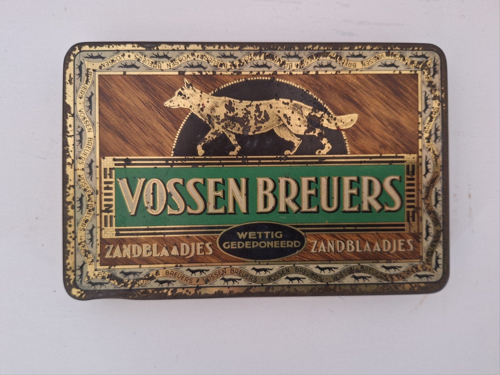 blik Vossen Breuers zandblaadjed, sigarenfabriek, Verzamelen, Ophalen of Verzenden, Gebruikt, Overige