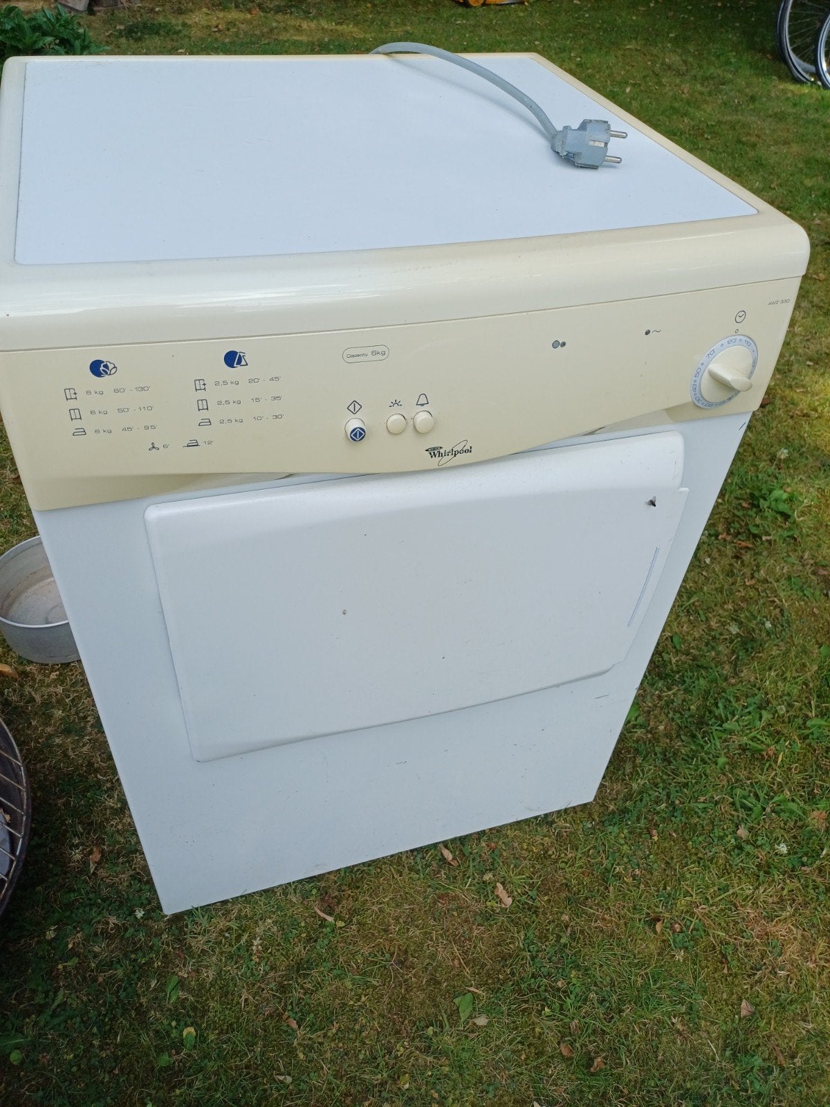Whirlpool 6kg droger, gebruikt, teab, Ophalen, 6 tot 8 kg, Gebruikt, Luchtafvoer