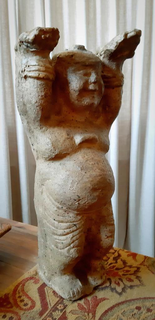 Antiek terracotta Boeddha beeld, Ophalen of Verzenden