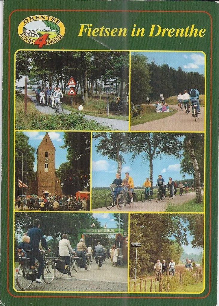 A23 gelopen ansichtkaart fietsen in drenthe, Ophalen of Verzenden, 1980 tot heden, Gelopen, Drenthe