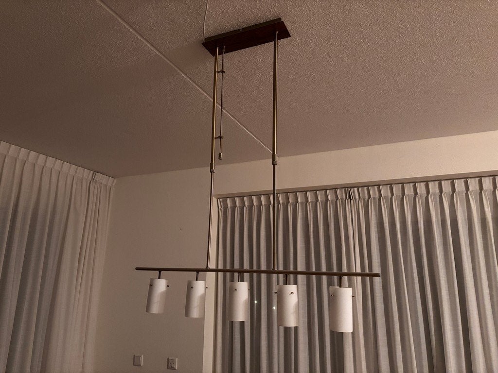 Halogeen lampen: staande lamp en hanglamp, Ophalen, Gebruikt, Glas