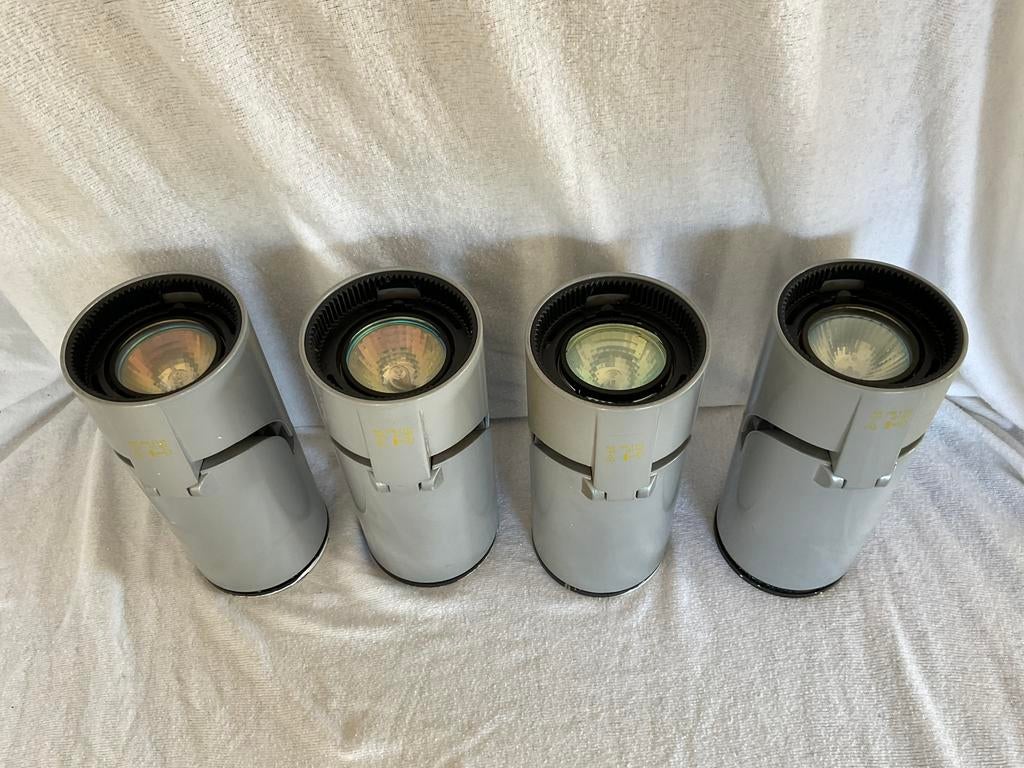 Robuuste richtbare aluminium spot schijnwerpers, Huis en Inrichting, Gebruikt, Ophalen of Verzenden, Metaal, Grijs
