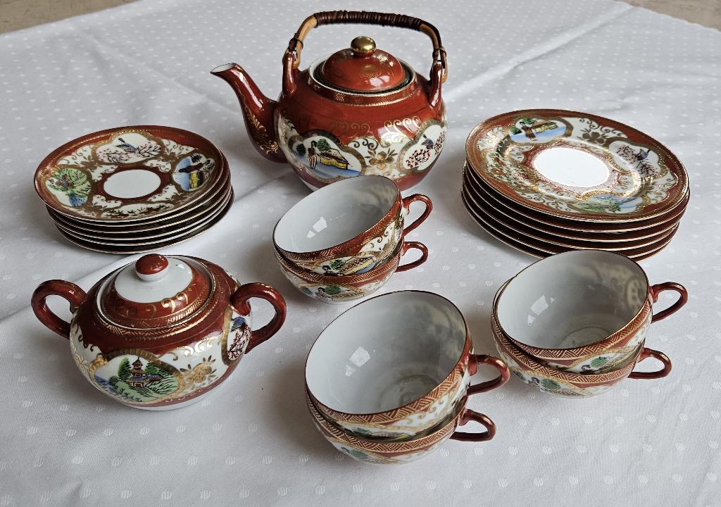 vintage Chinese thee servies, Huis en Inrichting, Keuken | Servies, Ophalen, Gebruikt, Overige stijlen, Porselein