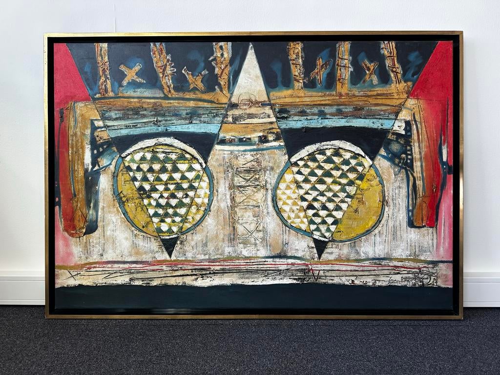 Abstract schilderij van Nyoman Erawan (2008), Antiek en Kunst, Kunst | Schilderijen | Abstract, Ophalen