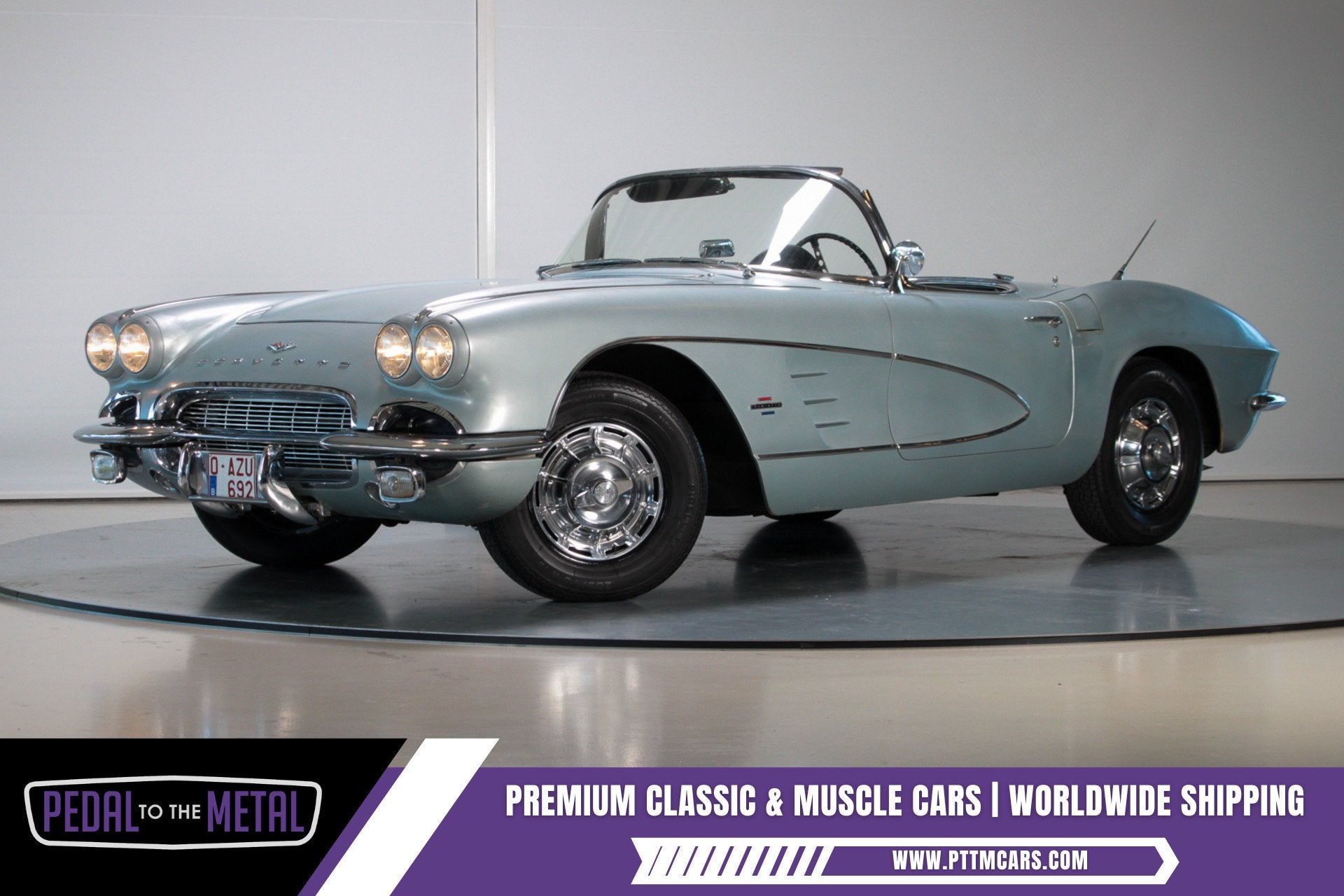 1961 Chevrolet Corvette C1 Convertible with Hardtop Survivor, Auto's, Achterwielaandrijving, Zwart, Bedrijf, Handgeschakeld