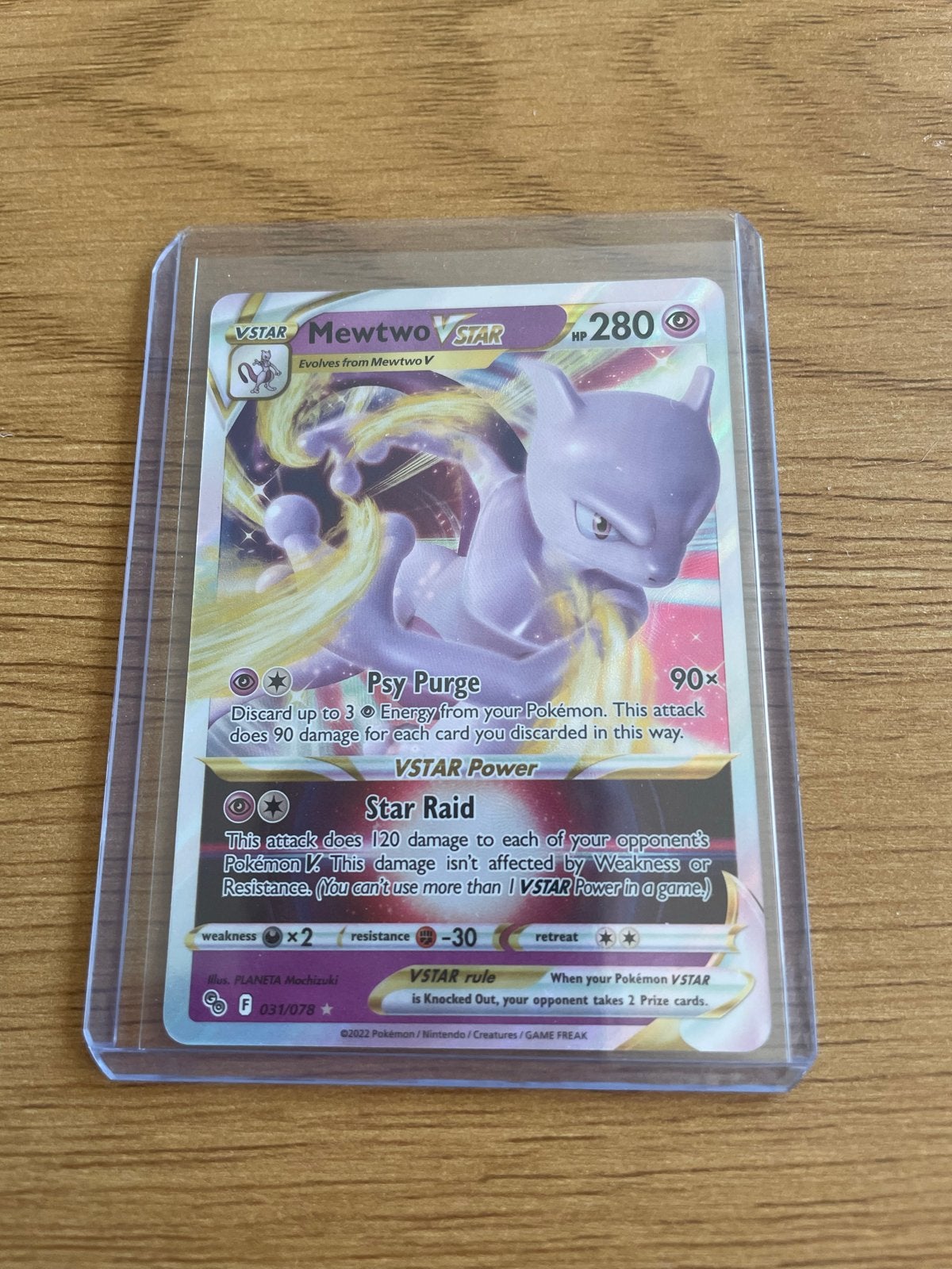 Mewtwo VSTAR Pokémon kaart, Ophalen of Verzenden, Nieuw, Losse kaart